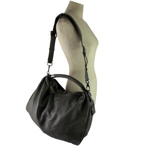 Genuine KENNETH COLE Grey Pebbled Slouchy Leather Shoulder Bag Crossbody